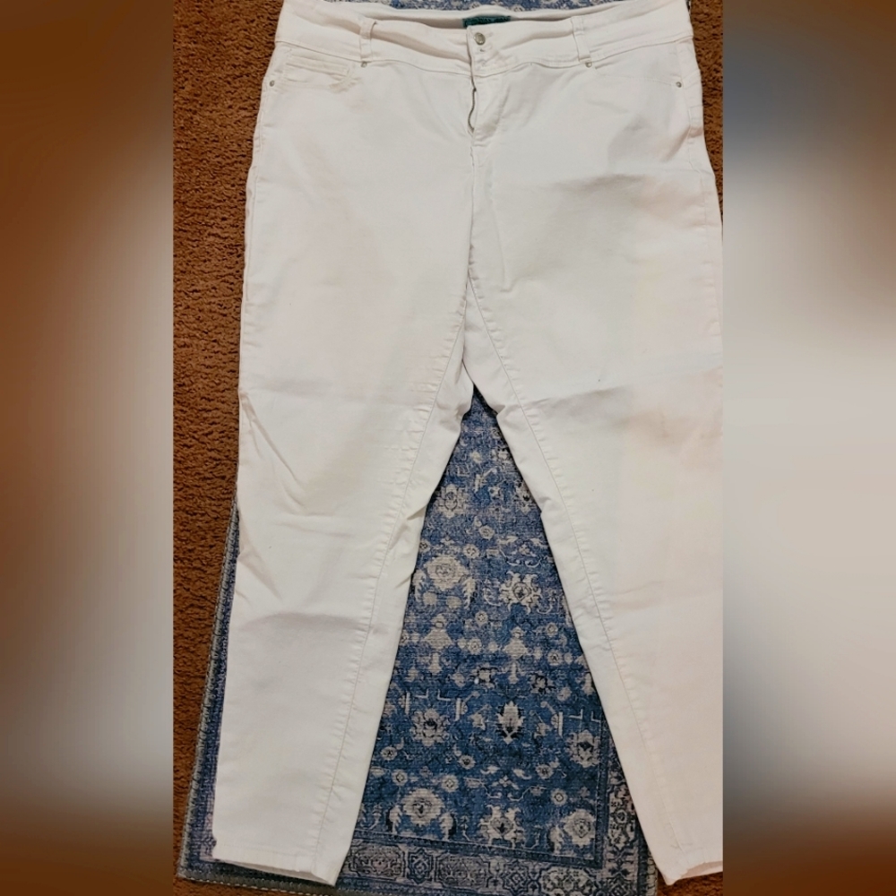 white high waisted butt lifting jeans 20